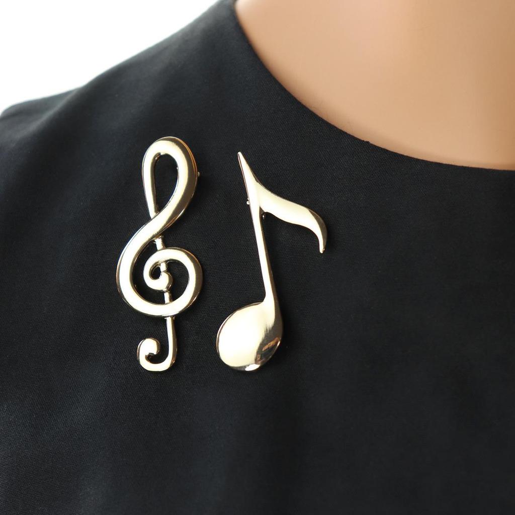 Брошь в виде музыкальной ноты - Модный аксессуар для студентов: Идеально для одежды, шляп или сумок