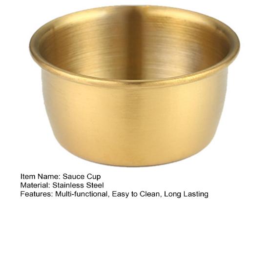 Yousheng Маленькая соусница из нержавеющей стали Рамекин Соусница для макания Мини-креманка для пудинга Чашка для приправ для кухни Ресторана Кемпинга Вечеринки Барбекю Морепродуктов