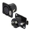 5 Pin Professional Speaker Plugs Female Base XLR Female Plugs Panel Mounted Connector 5-core Gold-plated XLR Connector