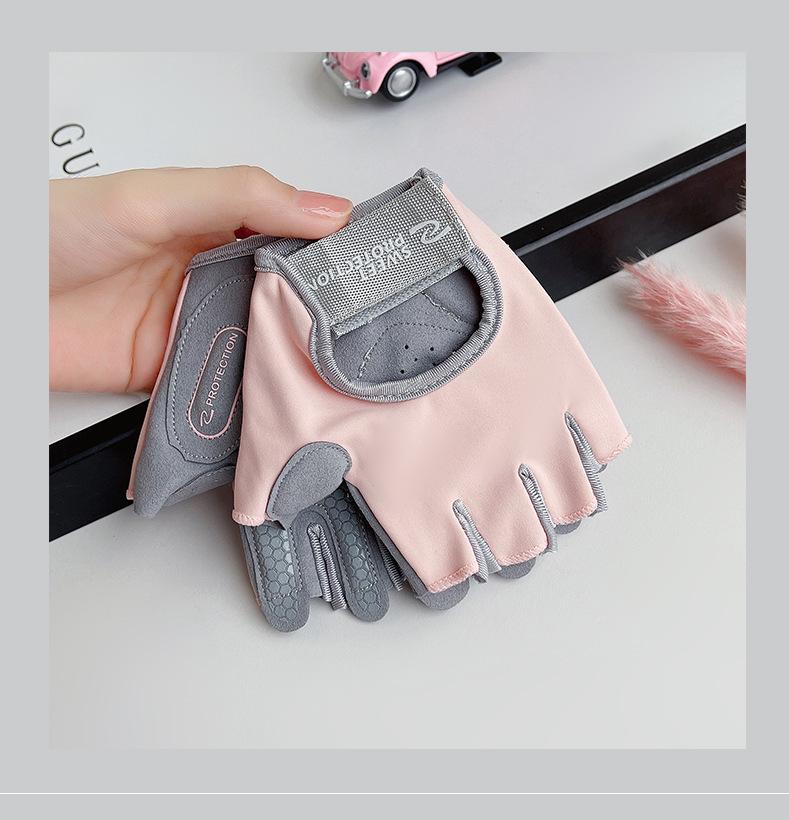 New Unisex Fitness Gloves: Outdoor Cycling, Half-Finger, Wear-Resistant, Non-Slip, Shock-Absorbing, Palm Protection, Breathable