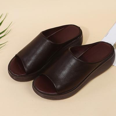 Модные женские балетки на платформе, шлепанцы, повседневная пляжная обувь, летние сандалии, тренд 2025, новая мода, шлепанцы с открытым носком, женские слайды, zapatos