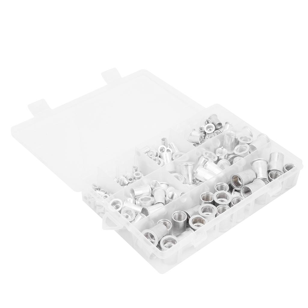 175pcs Box Aluminum Rivet Nut Insert Nut Accessory Set M3 4 5 6 8 10 12