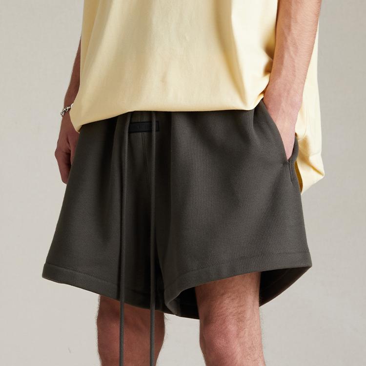 Fear of God Essentials Флисовые беговые шорты Черные Мужские 160SP244170F