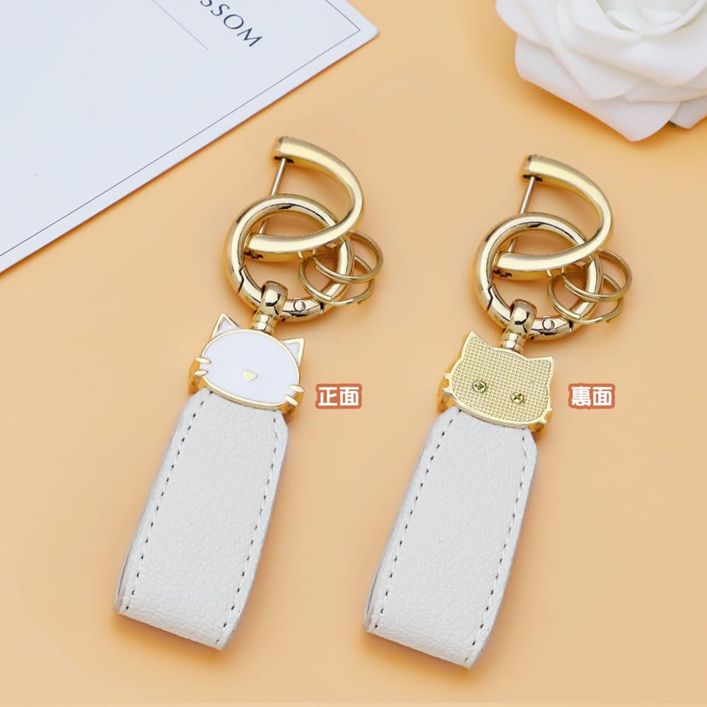 Брелок Catland, Кот, Автомобиль, Мотоцикл, Зажим для ключей, Брелок, Стильный, Кольцо для ключей, Защита от потери, Милый кот (1, Золото)