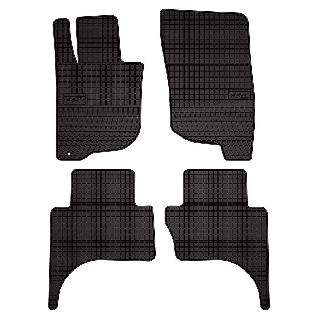 Dywaniki samochodowe gumowe do: Mitsubishi L200 V terenowy (2015-2019) - czarne, dopasowane