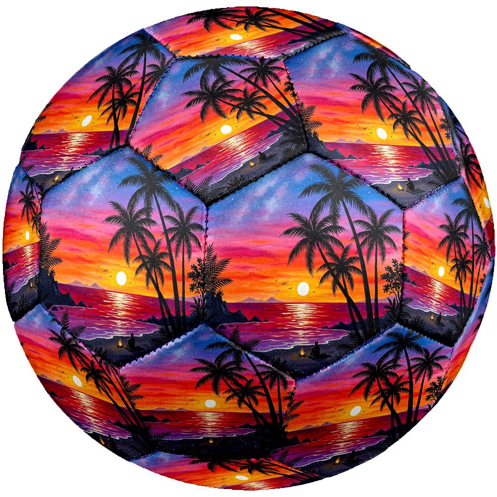 1pc Beach Sunset Scene Durable Size 5 Soccer Ball Professional Match Training Football Indoor &Outdoor Sports Ball p60197