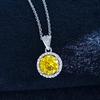 Fashion Versatile Imitation Princess Round Bag Zircon Women's Pendant Necklace Jewelry Qixi Festival Valentine's Day Collarbone Chain