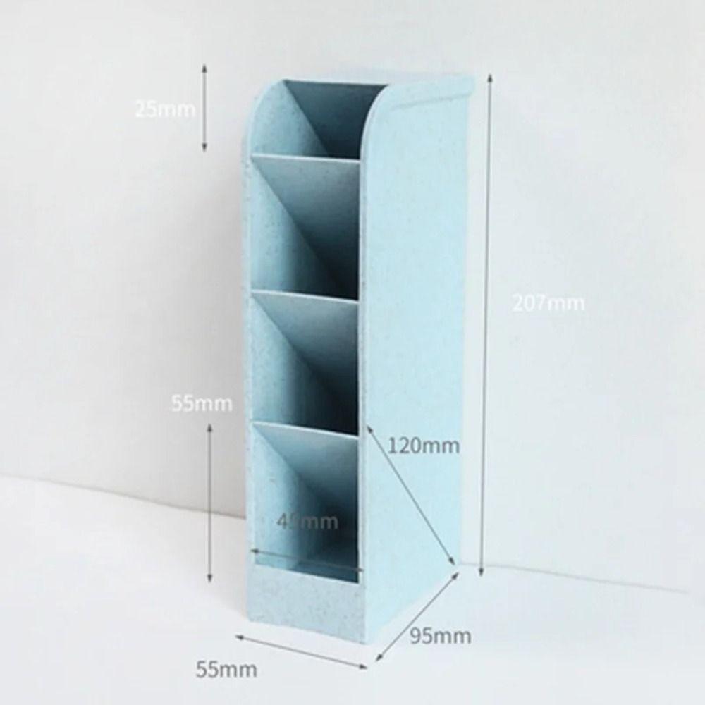 Наклонный держатель для ручек с 4 отделениями, настольный органайзер для канцелярских принадлежностей, коробка для хранения кистей для макияжа, практичный бокс для хранения ручек, для дома