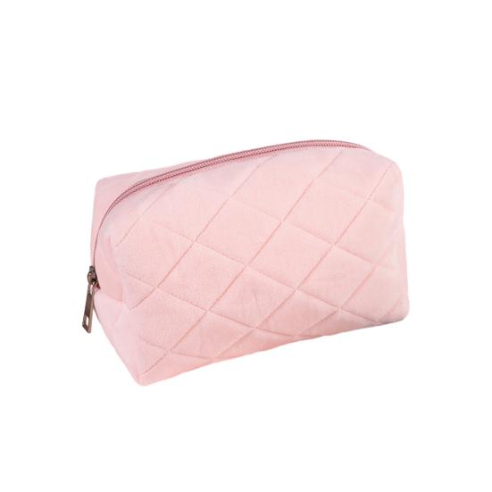 Плюшевая косметичка, милая большая вместительная женская сумка, легко носить с собой, портативная, просторная с металлической молнией, косметический органайзер