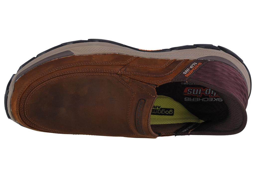 Skechers Слипоны Respected - Elgin, Мужские коричневые кроссовки