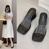 Women's Sandalshigh Heels Slippers  Flip Flops Summer Shoes Pumps Sandalias Transparent Slides Mujer