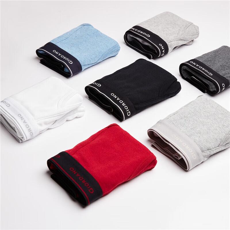 Мужские хлопковые трусы-слипы Giordano, 6 штук, с широкой эластичной резинкой