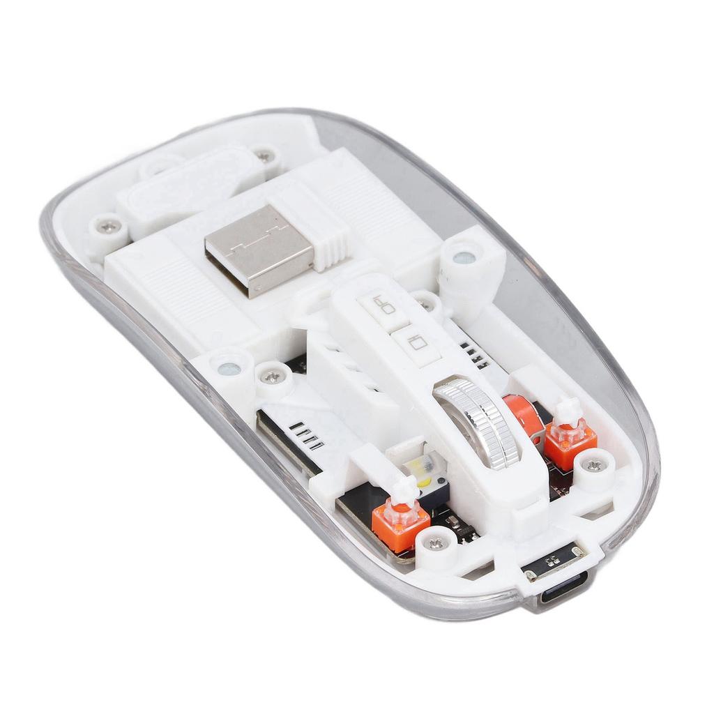 Беспроводная мышь Bluetooth BT1 BT2, 2,4 ГГц, 3 режима, бесшумная, с регулируемым разрешением, перезаряжаемая прозрачная мышь