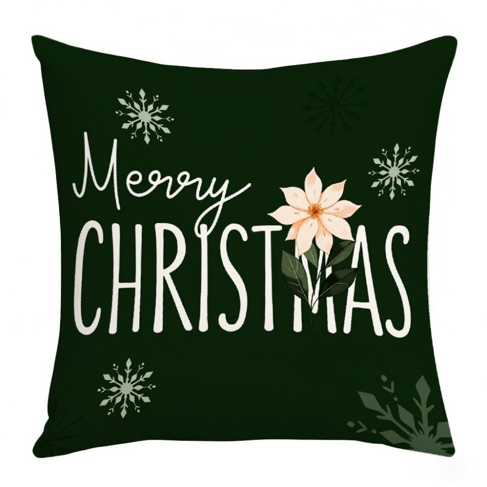Soft Christmas Pillow Covers 2D Printed Santa Pillow Cover Atmosphere Throw Cushion Case Car