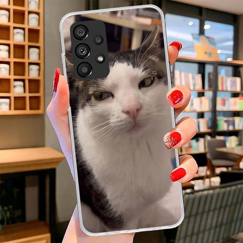 Pet Cat Funny Memes Phone Case For Samsung Galaxy A12 A22 A32 A52 A72 A02S Phone Case Note 20 Ultra 10 S10 Plus A51 A71 A50S A20