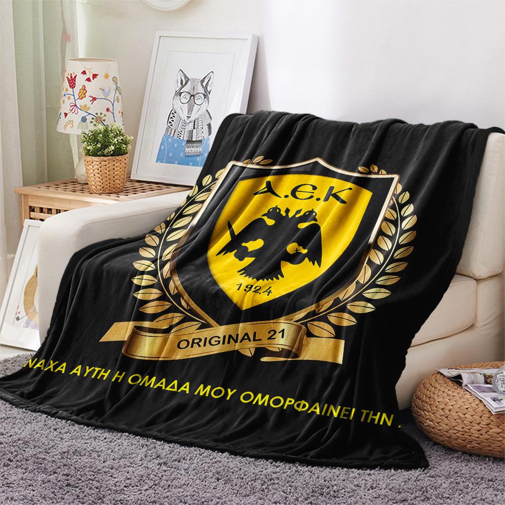 AEK Athens F.C  FlAannel Blanket, High quality Comfortable for All Seasons, Home Decor, Warmth and Comfort