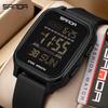 SANDA Creative Multifunction Male Wristwatches Silicone Strap LCD Display Electronic Watches for Man Casual Wild Male Clocks