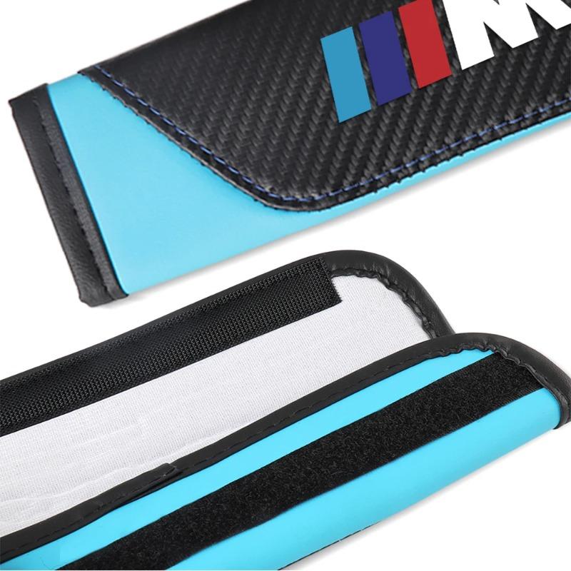 2 шт. Универсальная накладка на ремень безопасности автомобиля, регулируемая накладка на ремень безопасности, накладки на плечевые ремни для BMW M M1 M2 M3 M4, автоаксессуары