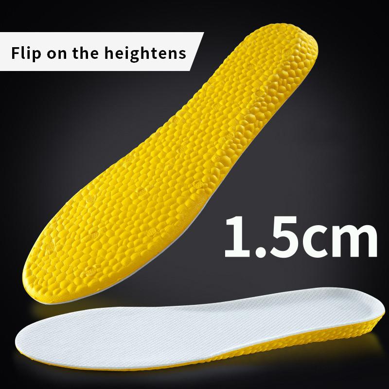 Невидимые стельки для увеличения роста 1,5-3,5 см, зеленые стельки из пены с эффектом памяти, подошва для обуви, дышащая, удобная для мужчин и женщин, уход за ногами