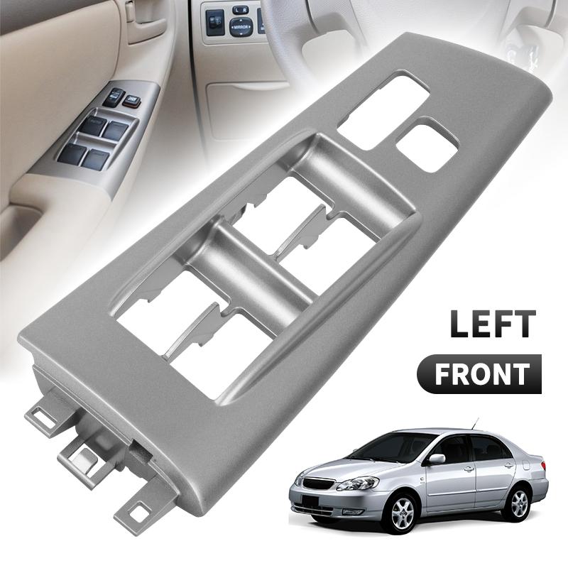 74232-12380 74231-02350 Передняя панель рамки переключателя стеклоподъемника для Toyota Corolla 2003 2004 2005 2006 2007 2008 Под дерево/Серебристый