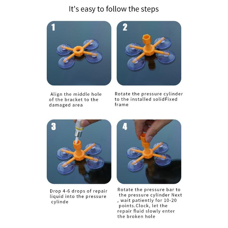 1 КОМПЛЕКТ жидкость для ремонта стекла, бесшовный ремонт автомобильного стекла, ремонт лобового стекла, жидкость для ремонта трещин