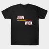 Мужская черная футболка с принтом John Wick, печать на трансферной бумаге без вырезания, хлопковая футболка