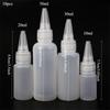 10pcsEmpty PE Plastic Glue Bottles With Screw-On Lids Squeeze Liquid Ink Oil Dropper Bottles 10ML/20ML30ML/50ML Wholesale