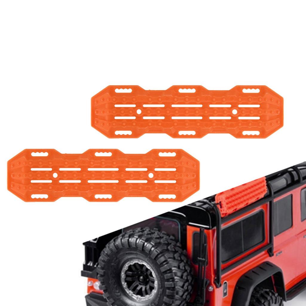 2 шт. Противоскользящая вспомогательная доска для авто для 1:10 RC гусеничного автомобиля, модель RC, украшение для альпинистского транспортного средства(оранжевый )
