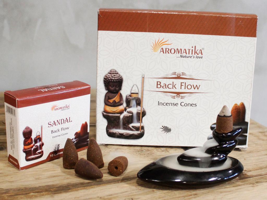 7x Palo Santo Backflow Incense Cones 10 Pack - Aromatica