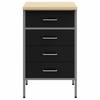 Workbench with Drawers Black and Gray 50 x 55 x 85 cm