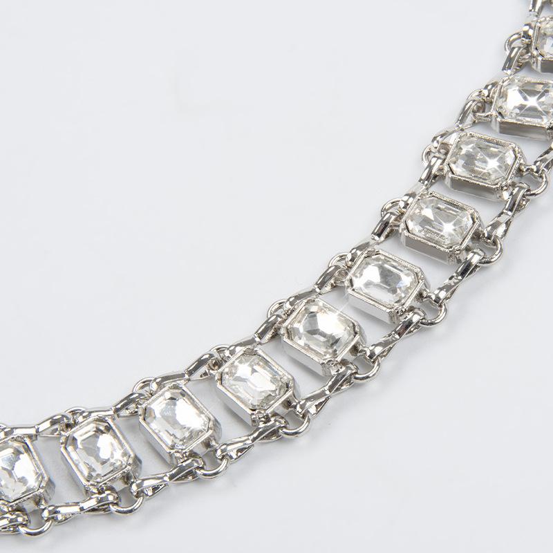 Women's Little Flavored Waist Chain Inlaid Diamond Crystal Accessories Women's Metal Chain with Skirt Dress Sweater