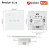 Умный выключатель Zero Fire Тип 86 Zigbee: Стальная или стеклянная панель, Пульт с голосовым управлением Alice.