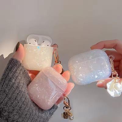 Мягкий чехол Dreamy Pearl Shell с брелком для AirPods 4 Airpods 3 2 1 pro 2, беспроводные наушники, аксессуары, чехол для коробки с наушниками