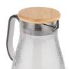 Кувшин для холодной воды 1,5 л, заварочный чайник, с бамбуковой крышкой, кувшин для холодильника