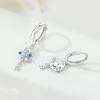 Orstarry S925 Silver Earrings Blue Starry Star Moon Earrings For Women Birthday Gift Fashion Trend Silver Jewelry