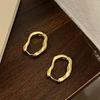 Temperament Hoop Earrings Twist Wave Wave Earrings Irregular Geometric Earrings  Women