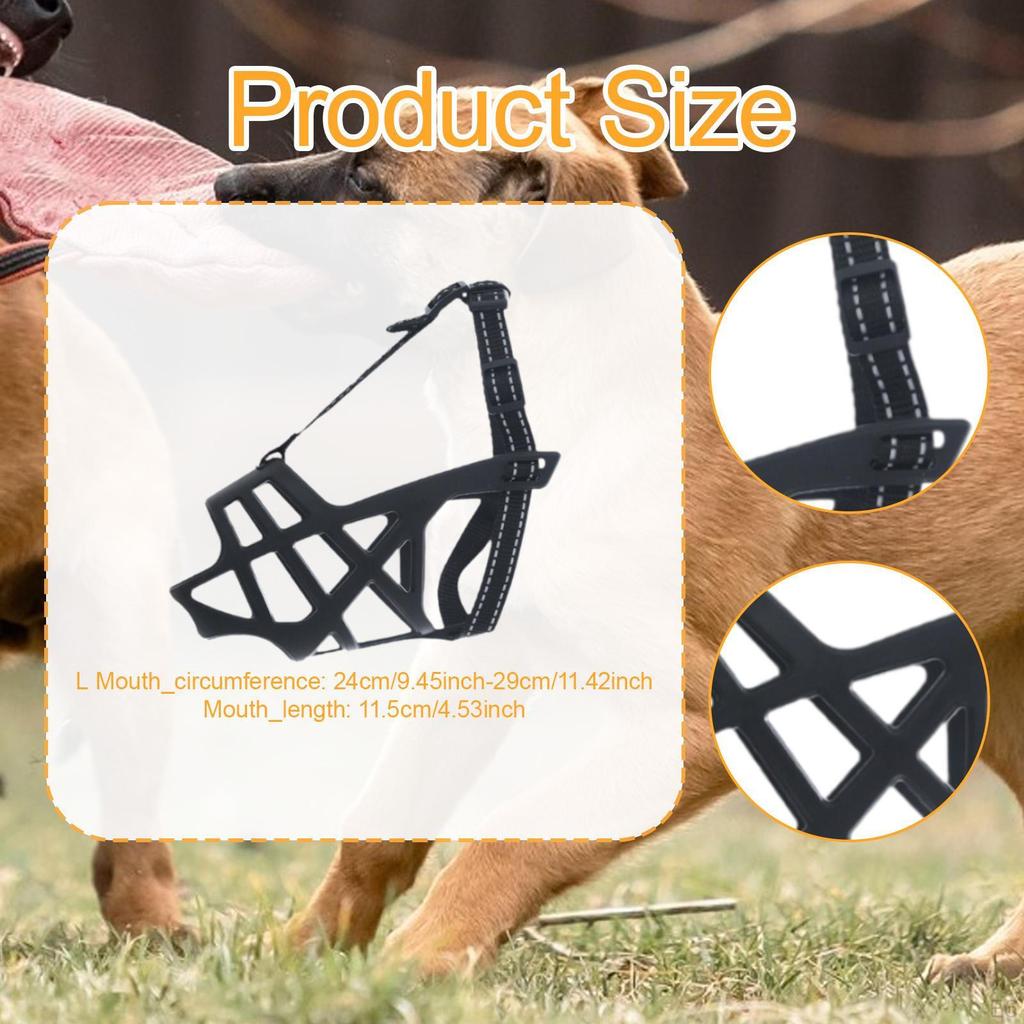 Dog Muzzle for Medium & Large Breeds Adjustable Anti-Chewing Training Device