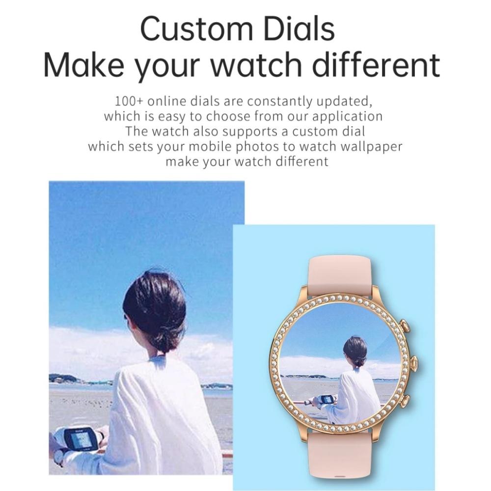Smart Watch Women Bluetooth Call Blood Pressure DIY Custom Sport Fitness Waterproof Watches