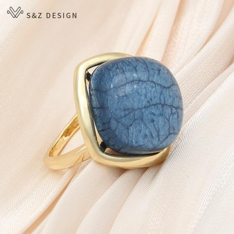 Модные квадратные кольца из смолы цвета шампанского, золотого цвета для женщин и девочек, свадебная вечеринка, простые индивидуальные ювелирные изделия, подарок