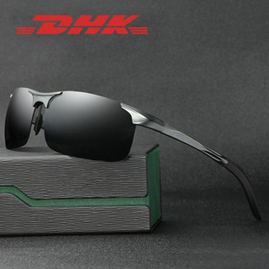 Мужские алюминиево-магниевые поляризационные круглые ретро солнцезащитные очки для вождения и езды на велосипеде 8552