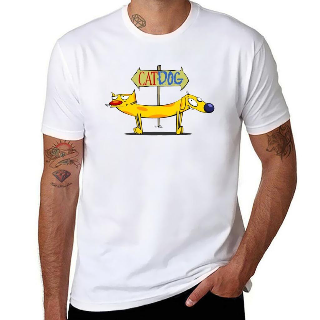 Catdog Tshirt Casual Basic Street Style Tshirt