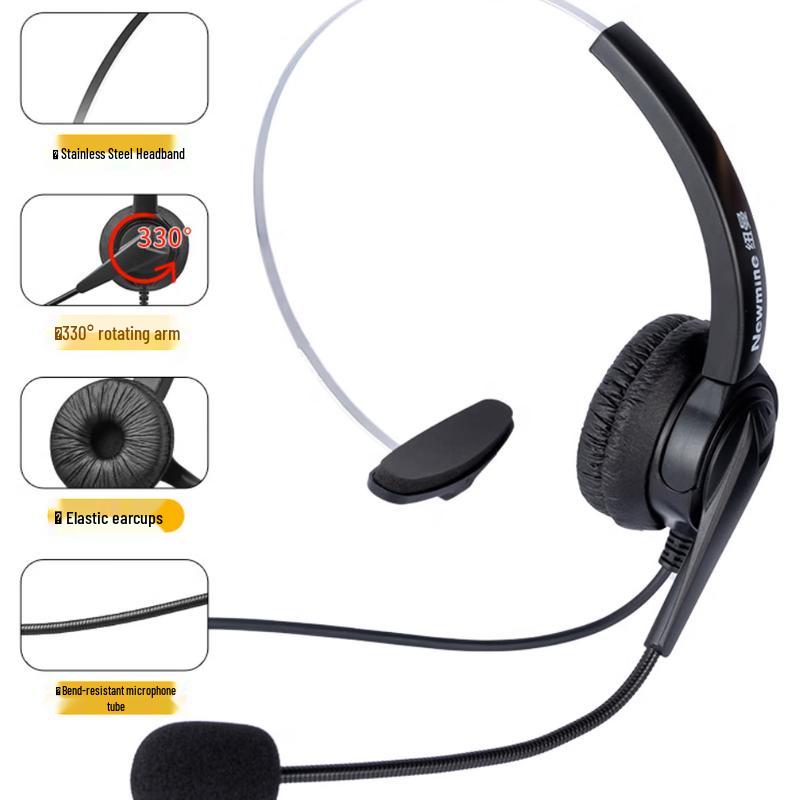 Newman NM-HW200S-Q8 Single-Ear Call Center Headset (CN version)