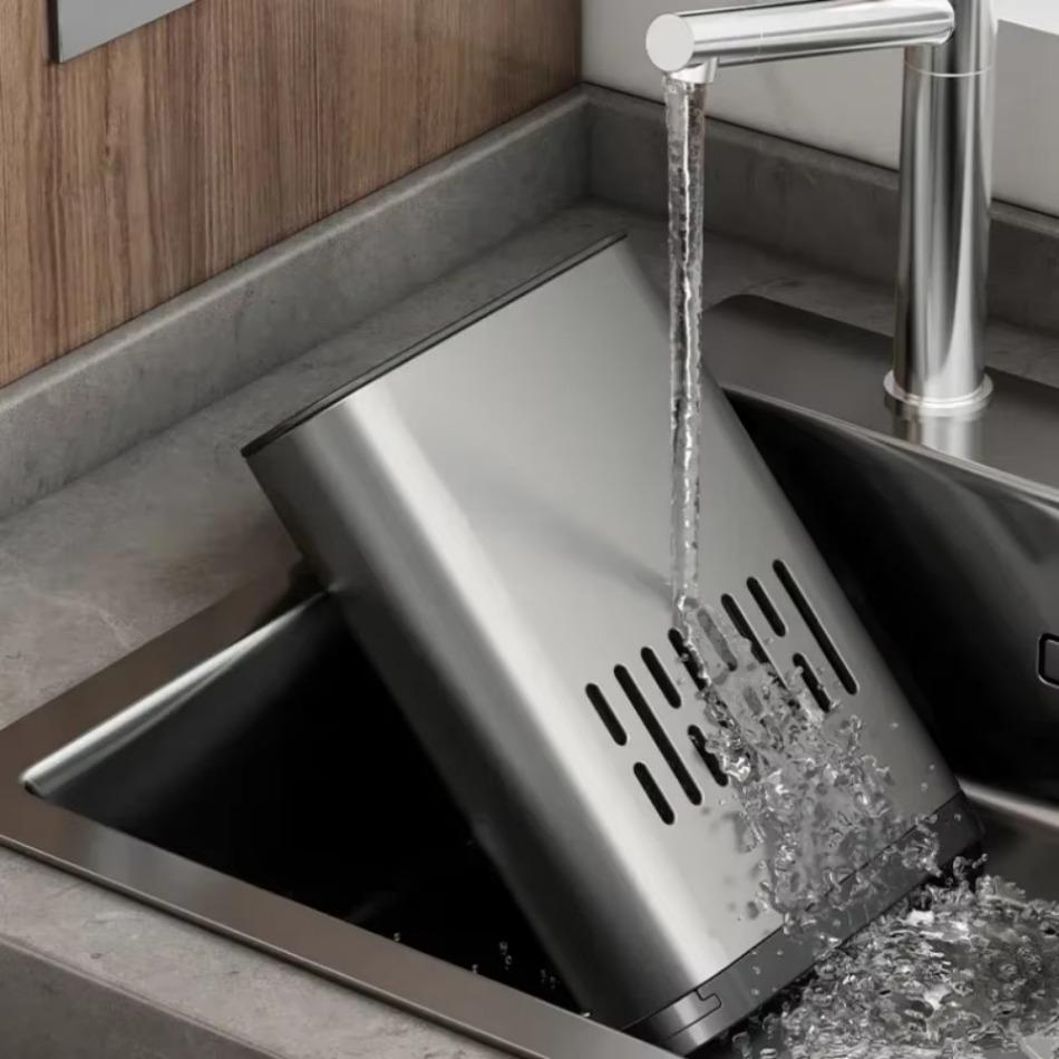 Многофункциональная подставка для палочек с поддоном для слива, подставка для хранения ложек, неперфорированная, из космического алюминия, кухонная подставка для хранения палочек