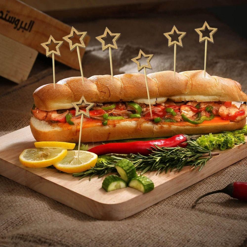 50 Pcs 5.5 Inch Fruit Bamboo Skewers Bamboo Disposable Bamboo Fruit Skewers  Food