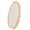 Necklace Display Stand Leaf Shaped Soft Lint Scratch Proof Wooden Chain Jewelry Holder Beige