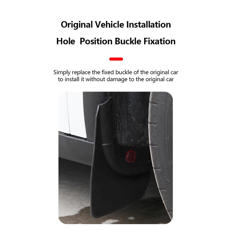 For Tesla Model Y Juniper 2025 Car Wheel Mud Flaps Splash Guards MudFlaps Front Rear Fender New Upgrade TPE Mudguards Protector
