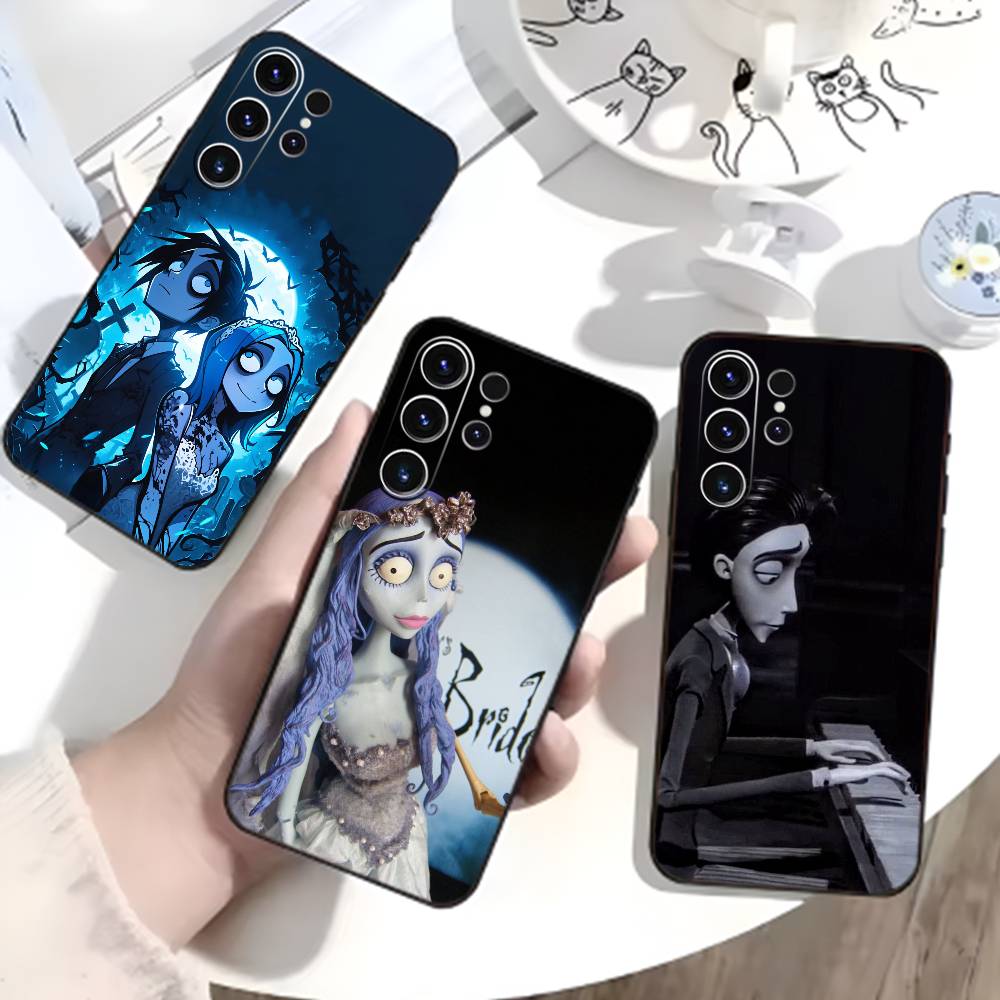 P-Corpse Bride Phone Case For Samsung S26,S25,S24,S23,S22,S21,S20,S30,Ultra,Plus,Fe,Note,5G Black Cover