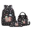 New Children's Backpack Cartoon Cute Elementary School Student Backpack Kapi Barra Capybara Backpack Three Piece Set