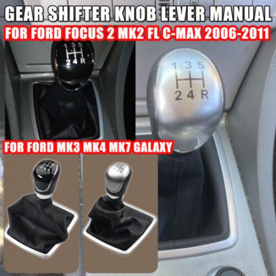 Ручка рычага переключения передач для Ford Focus 2 MK2 FL C-MAX 2006-2011 5/6 скоростей
