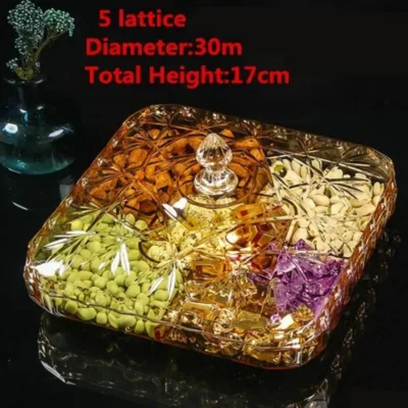 Фруктовая ваза для сухих конфет, сахар, закуски, орехи, арахис, консервная банка, коробка с крышкой, пластиковый поднос для безделушек, прозрачная акриловая тарелка